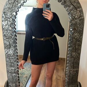 Free People Black Cowl Neck Sweater Dress Size Medium